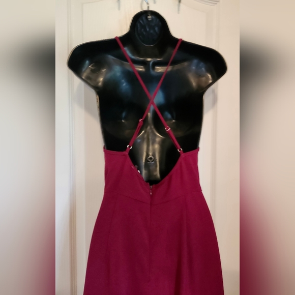 EUC Entro burgundy jumpsuit Size Small - Picture 2 of 4